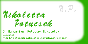 nikoletta potucsek business card